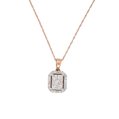 14kt Rose Gold .40ct Diamond Pendant