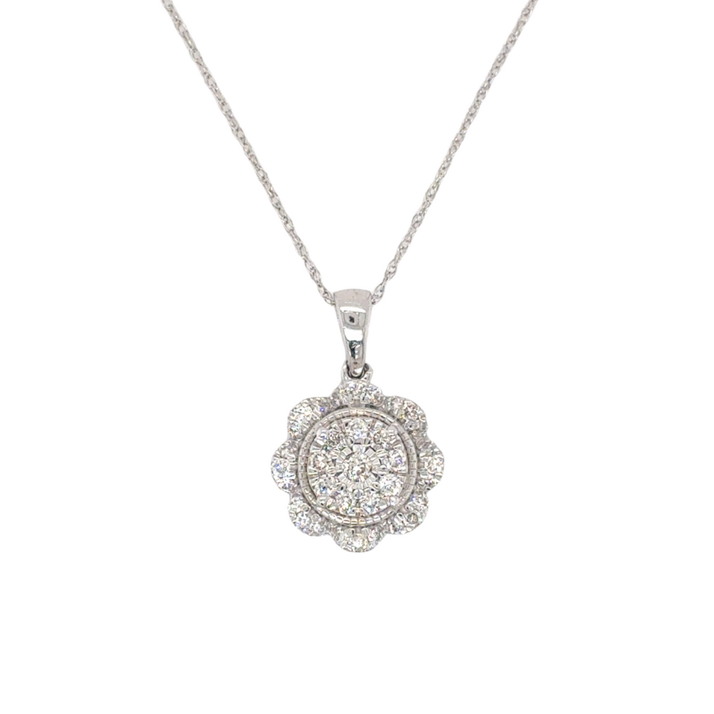 14kt White Gold .40ct Diamond Pendant