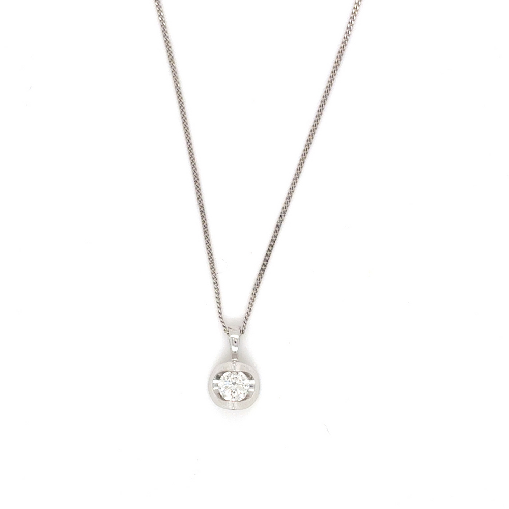 14kt White Gold .20ct Diamond Pendant