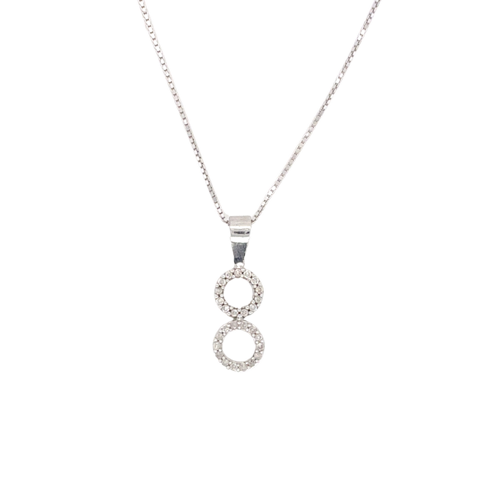 10kt White Gold 0.10ct Diamond Pendant