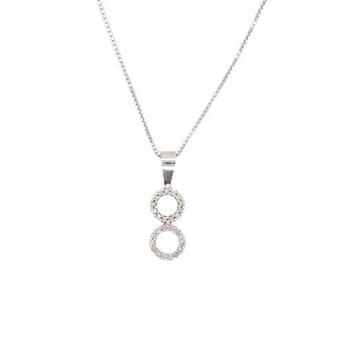10kt White Gold 0.10ct Diamond Pendant