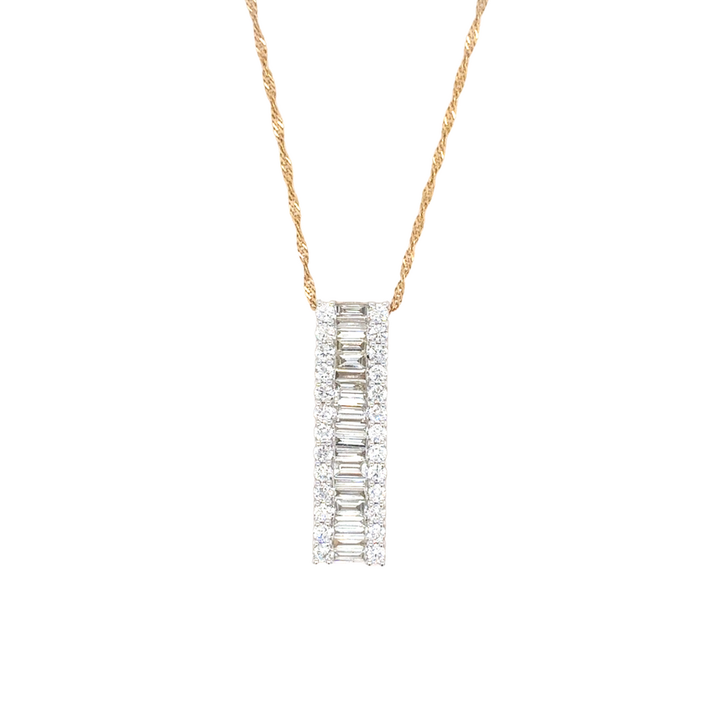 14kt Yellow Gold 0.65 +.80 ct Diamond Pendant