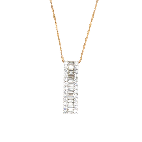 14kt Yellow Gold 0.65 +.80 ct Diamond Pendant