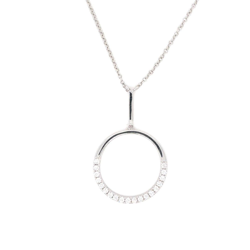 14kt White Gold 0.19ct Diamond Circle of Life Pendant