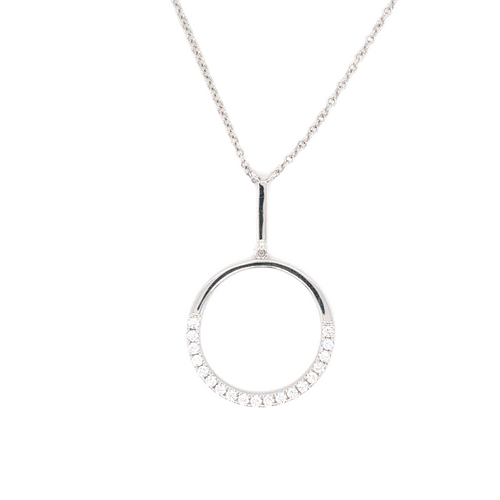 14kt White Gold 0.19ct Diamond Circle of Life Pendant