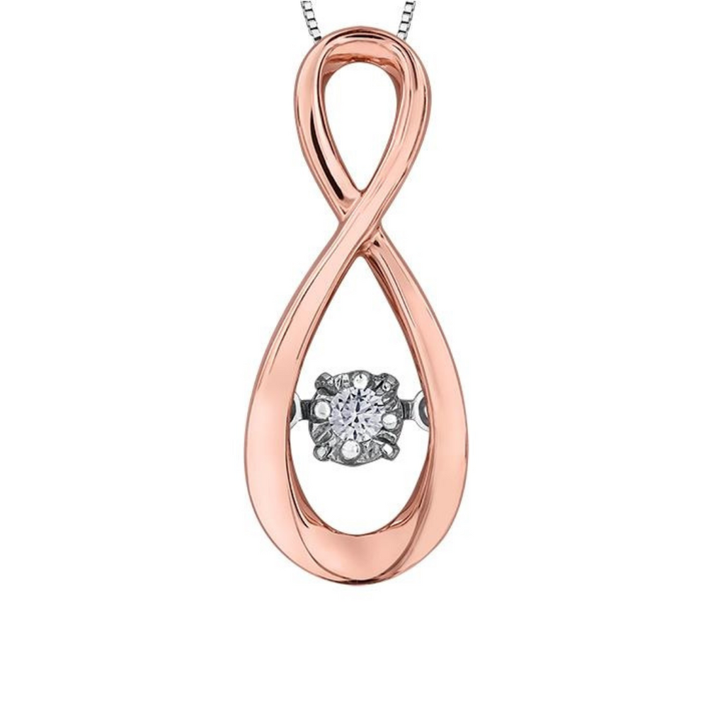10kt Rose Gold .03ct Diamond Pendant