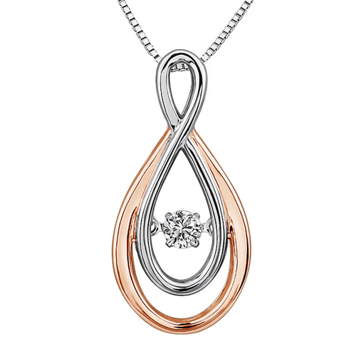10kt Two-Tone .10ct Diamond Pendant