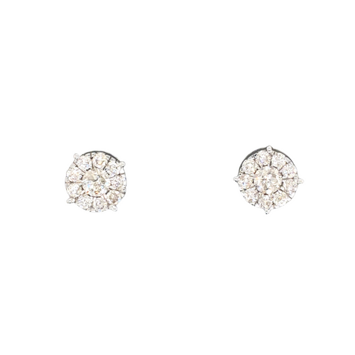 14kt Gold 1.07ct Diamond Stud Earrings