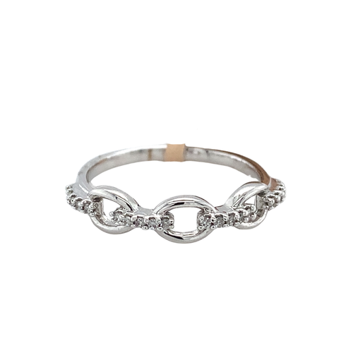 10k White Gold 0.10tw Diamond Band