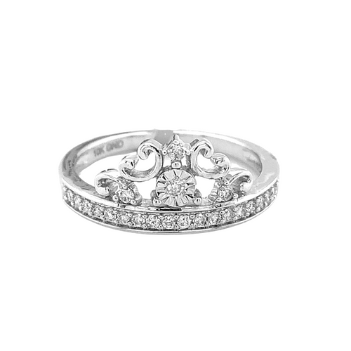 10kt White Gold and .20tw Diamond Tiara Ring