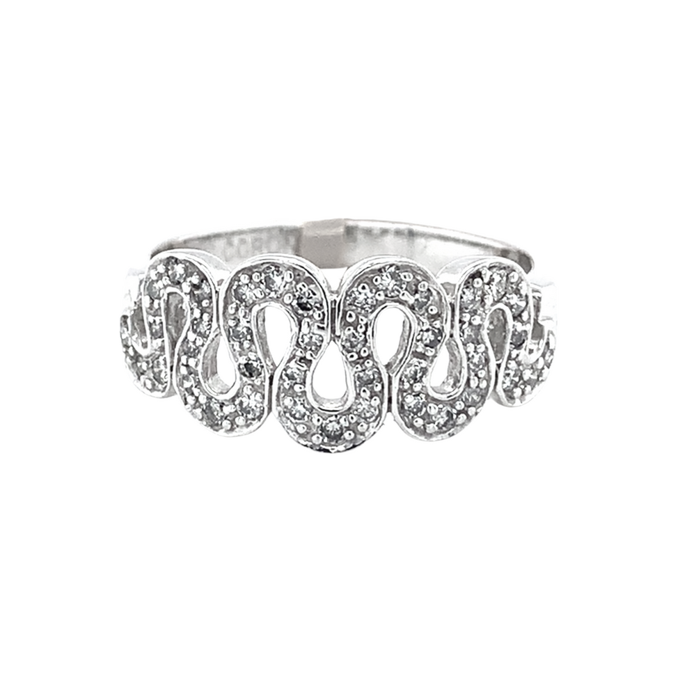14kt White Gold and .30tw Diamond Fancy Ring