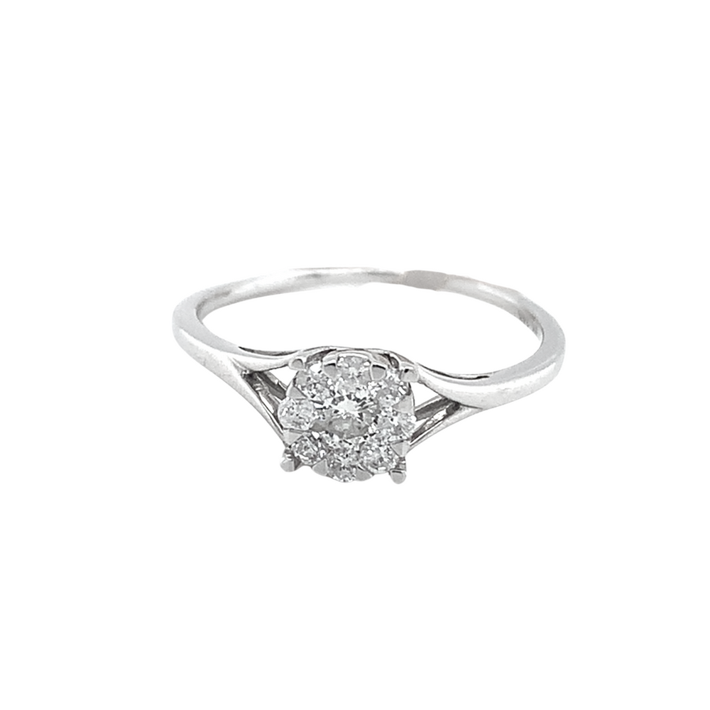14kt White Gold and .33tw Diamond Ring