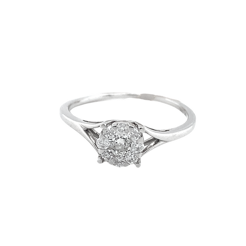 14kt White Gold and .33tw Diamond Ring