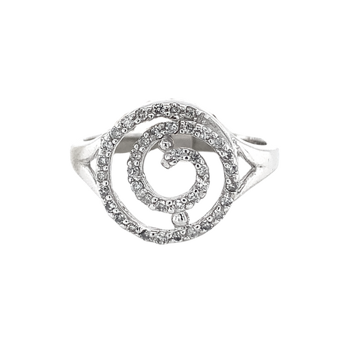 10kt White Gold and .25tw Diamond Fancy Ring