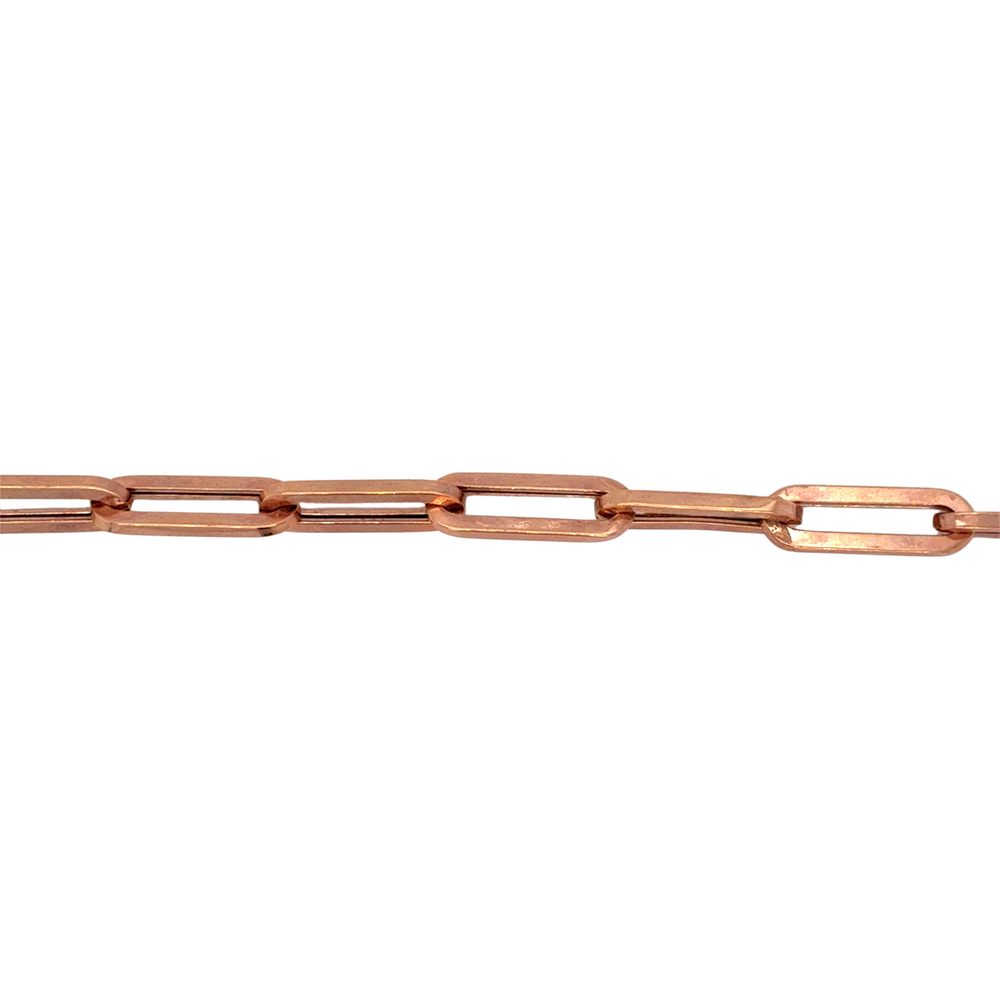 10kt Rose Gold 17+3" Paperclip 5mm Chain