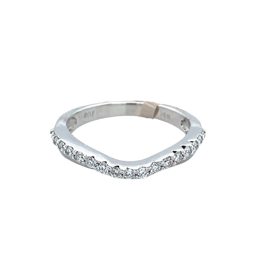 14kt White Gold .28tw Diamond Band