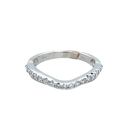 14kt White Gold .28tw Diamond Band