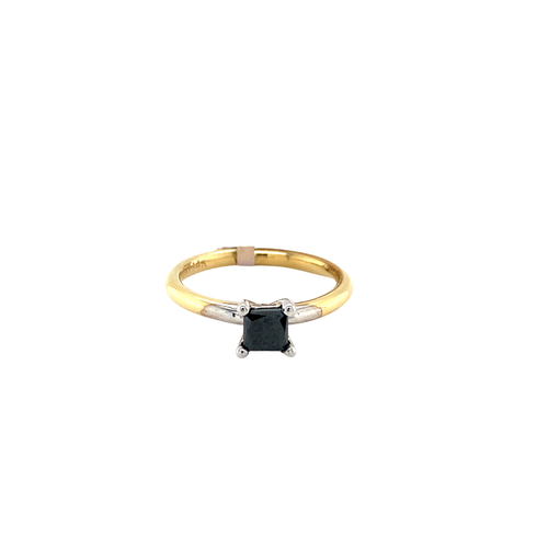 14kt Yellow Gold 0.61 tw Black Diamond Ring