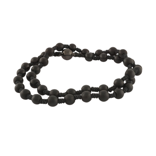 Italgem Stainless Steel Black Double Wrap Bracelet