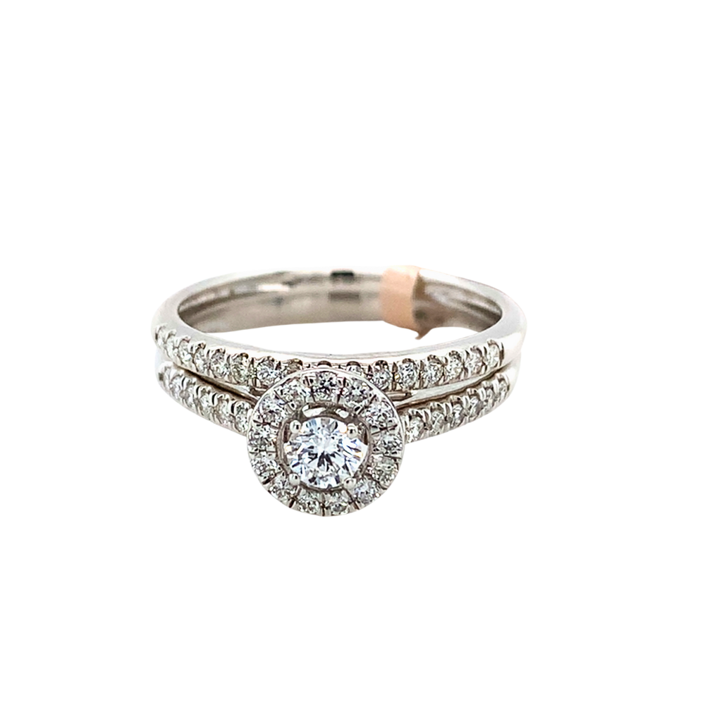 14kt White Gold Diamond Ring set
