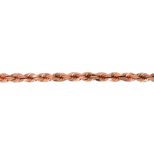 10kt Rose Gold 20" Rope 4mm Chain
