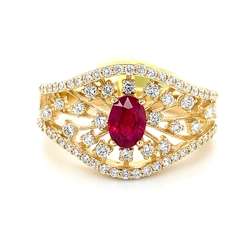 14KY Ruby and Diamond Ring