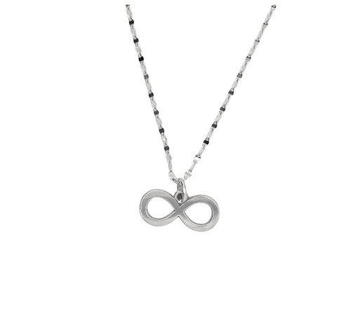10kt White Gold Infinity Pendant