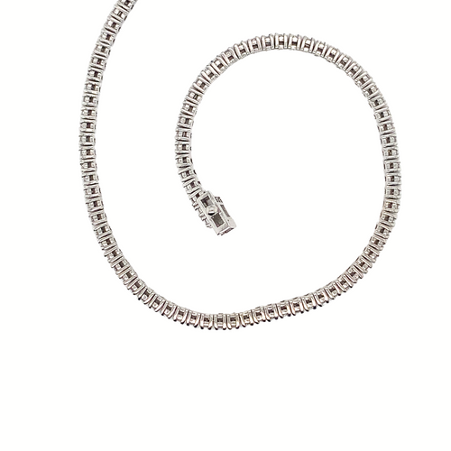 14K White gold Lab Grown Diamond Tennis Bracelet