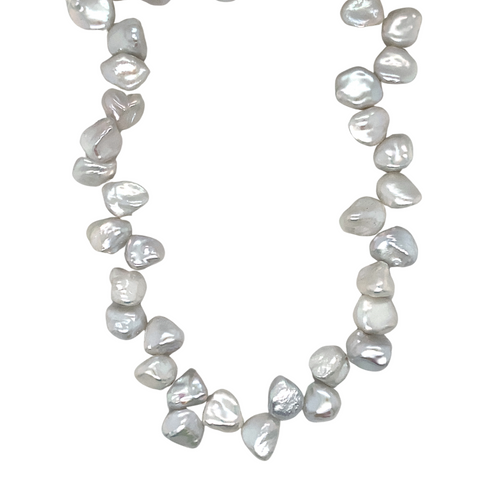 Sterling Silver Baroque Pearl Necklace