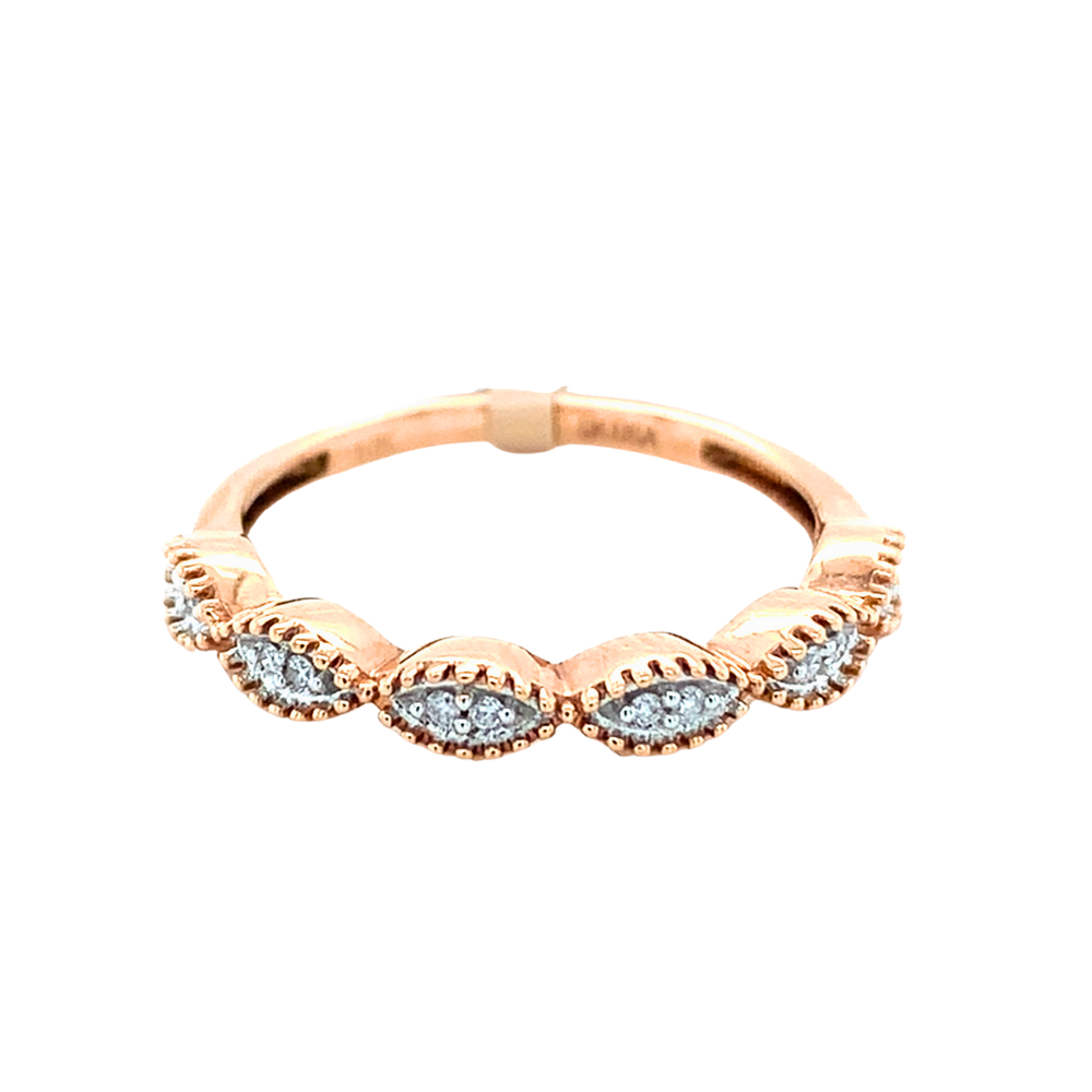 10kt Rose Gold Diamond Band