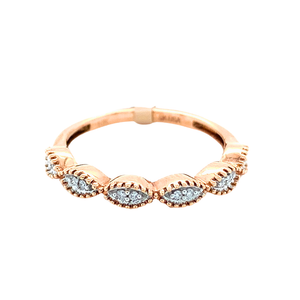 10kt Rose Gold Diamond Band