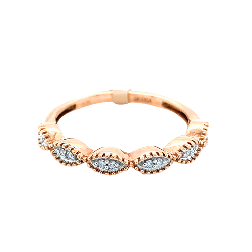 10kt Rose Gold Diamond Band