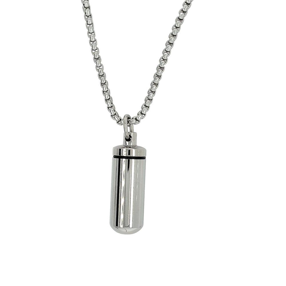 Italgem Stainless Steel Urn Pendant Necklace