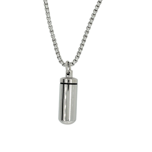 Italgem Stainless Steel Urn Pendant Necklace