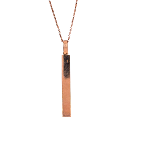 10kt Rose Gold Bar Necklace