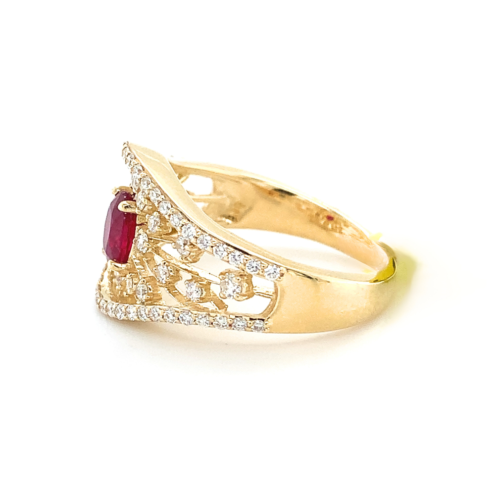 14KY Ruby and Diamond Ring