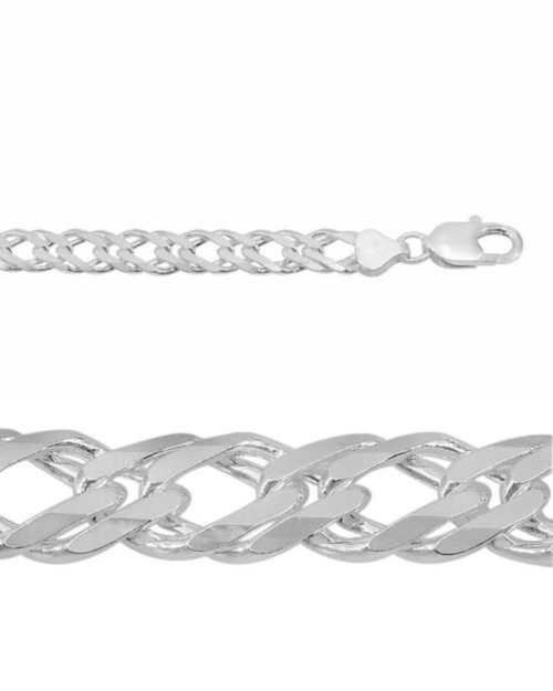 Sterling Silver 6.5mm Double Curb Chain 20"