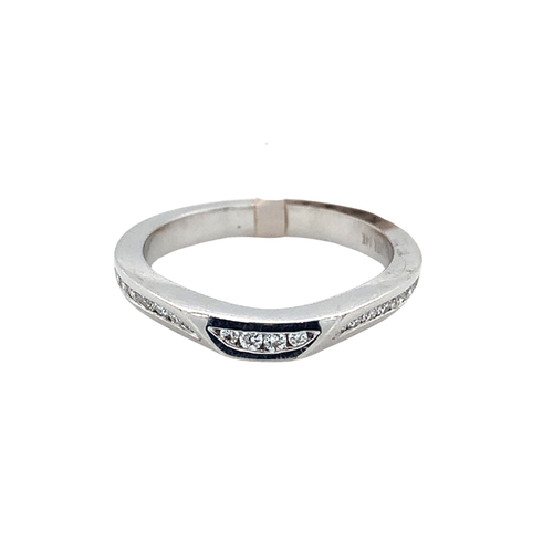 14kt White Gold .20tw Diamond Band