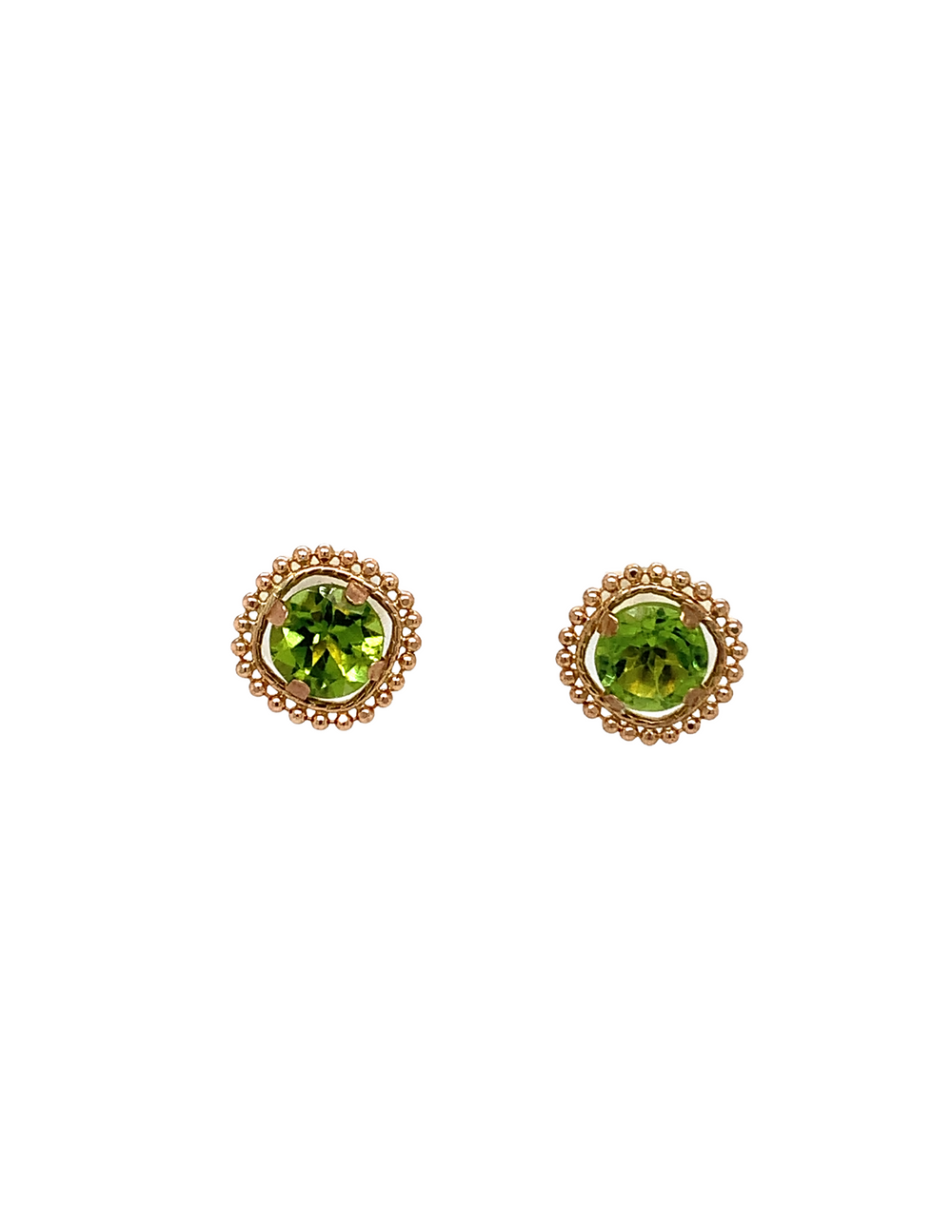 10kt Yellow Gold Peridot Earrings