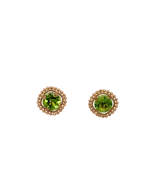 10kt Yellow Gold Peridot Earrings