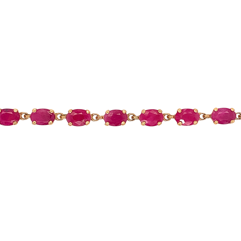 10kt Yellow Gold Ruby Bracelet