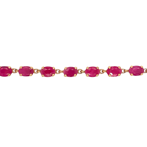 10kt Yellow Gold Ruby Bracelet