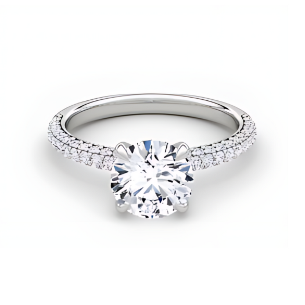 14kt White Gold 1.45 TDW Round Brilliant Lab Grown Diamond Ring