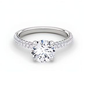 14kt White Gold 1.45 TDW Round Brilliant Lab Grown Diamond Ring