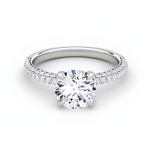 14kt White Gold 1.45 TDW Round Brilliant Lab Grown Diamond Ring