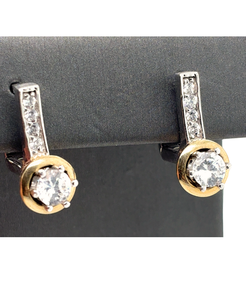 10kt Yellow/White Gold Hoops