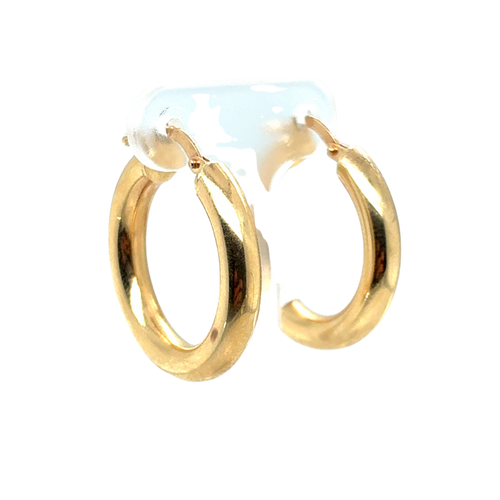 14kt Yellow Gold Fancy Hoop 28mm Earrings