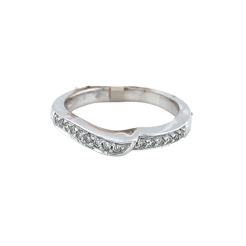 14kt White Gold .15tw Diamond Band