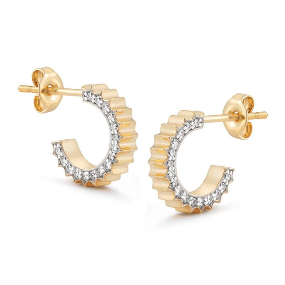 Gold Vermeil Sterling Silver .28TW Lab Grown Round Brilliant Stud Earrings