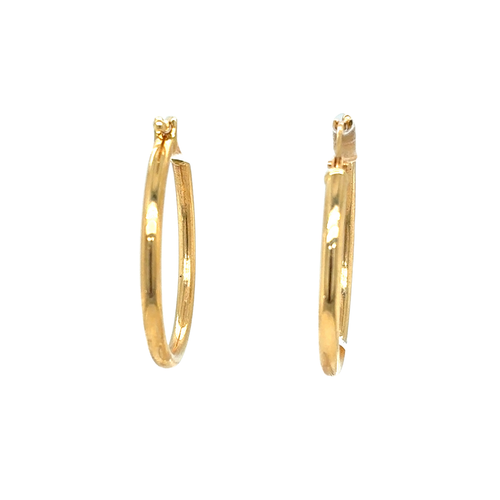 14kt Yellow Gold Fancy Hoop Earrings